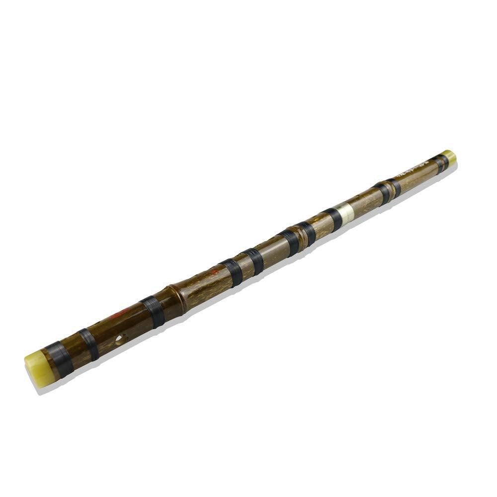 G Key Dizi Black Bamboo Flute with Free Membrane & Glue & Protector Set Traditional Chinese Instrument (Key of G/Black Bamboo)
